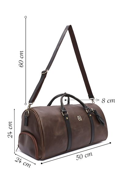 Derimod Men's Brown Long Strap Travel Bag 24Wbd 302718