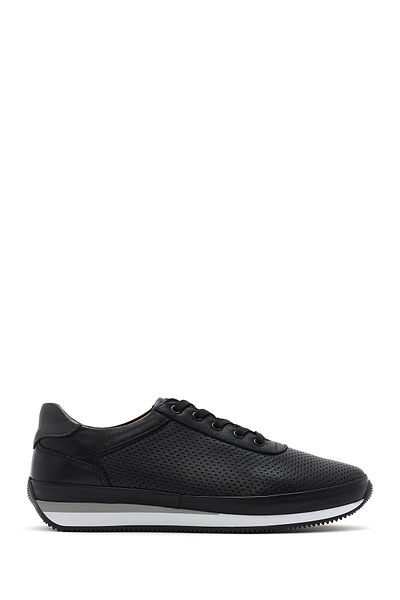 Derimod Men's Black Lace-Up Leather Casual Sneaker 25Sfd6741Di