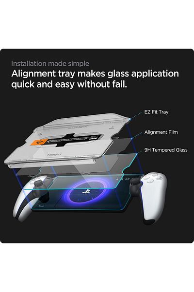 Spigen Spigen GLAStR EZ FIT for PlayStation Portal Remote Player Screen Protector with Easy install Kit