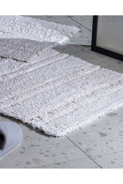 Madame Coco Chard 2-Piece Cotton Bath Mat - Ecru