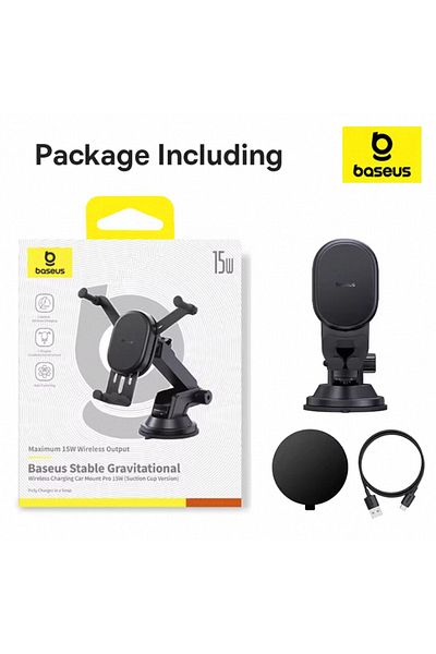 Baseus Sucker Baseus 15W Car Phone Holder Wireless Charging Stand Air Vent Gravity Telephone Mount for iPho