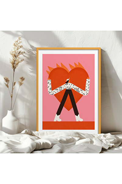 HOMEPACK Tekli Ahşap Çerçeveli Tablo Tek Parça Poster Tablo TK/1417