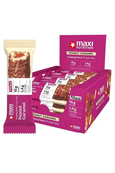 Maxi Nutrition بار كراميل الفول السوداني 45 جرام 12 قطعة