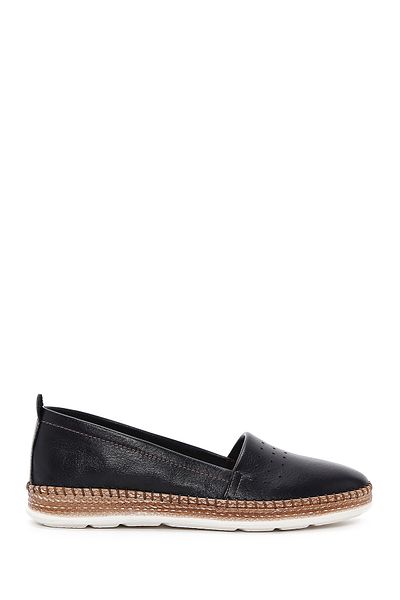 Derimod Women's Black Leather Comfort Loafer 25Sfd 500518