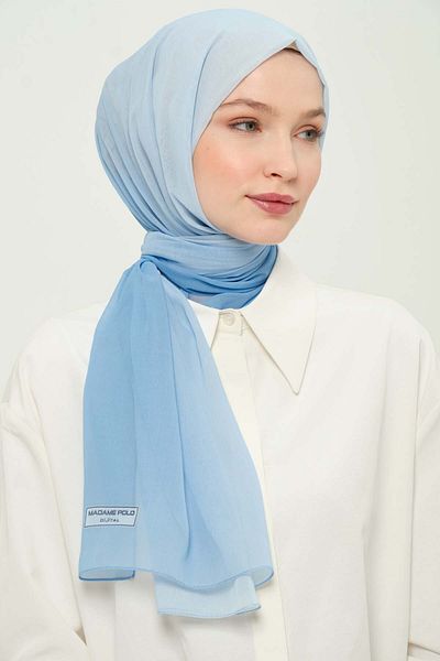 Madame Polo Digital Crepe Chiffon Shawl Breathable Wrinkle-Free Non-Slip 75X180 cm