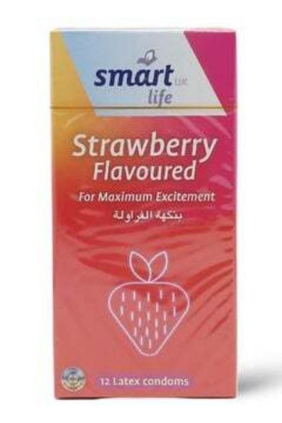 smart uk life Smart Yuki Life Strawberry Flavored Condoms Pack of 12