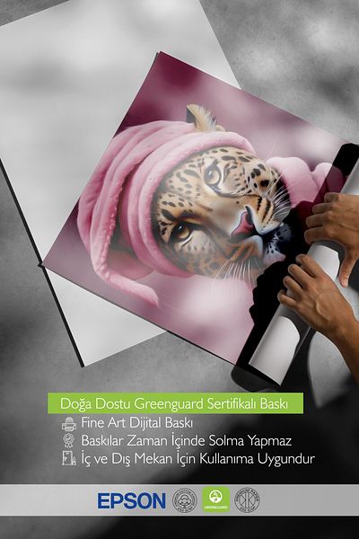 Postifull Frameless Poster, Leopard in a Bathrobe, Comfort Series Kitchen Wall Poster, No:108927