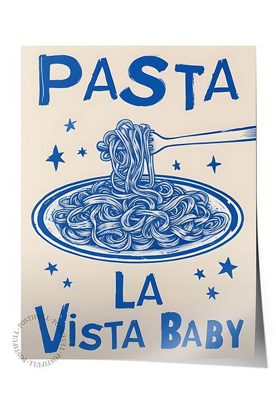 Postifull Poster fără rame, Tort La Vista Baby, Poster de perete pentru bucătărie din seria Comfort,