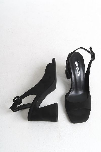 Shoesers Pantofi cu toc gros, cu design asimetric, cu bretele, pentru femei