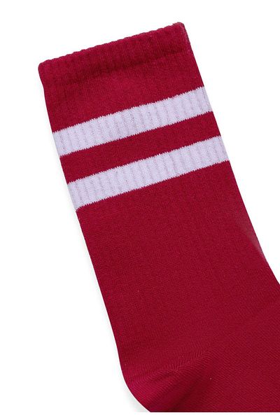 VAMOSCLO Striped Tennis Socks Red