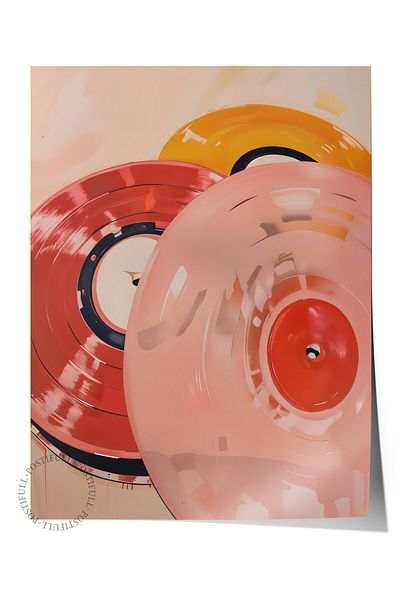 Postifull Poster fără încadrare, disc de vinil, poster de perete pentru bucătărie din seria Comfort, NR: 108939