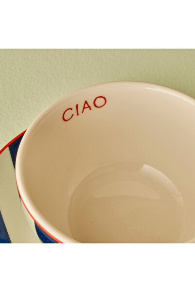 Bella Maison Line 2'li Çay Fincanı Seti Kırmızı-Mavi (270 cc)