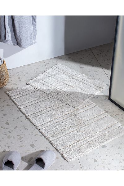Madame Coco Βαμβακερό χαλάκι μπάνιου Chard 2 Pack - Stone Stone