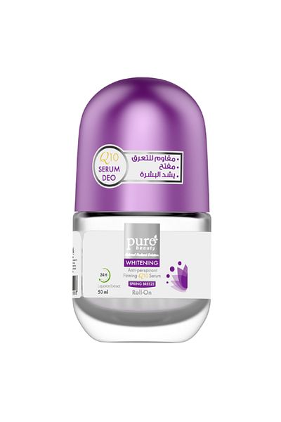 PURE BEAUTY White Anti Perspirant Firm Roll On Q10 Serum Spring Breeze 50Ml