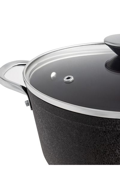 Madame Coco Noir Titanium Deep Pot - Black - 24 cm