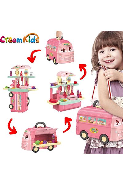 COOYA Kitchen Toys, 32 PCS Kitchen Accessories Set Toy, Pretend Play Kitchen Set for Boys And Girls