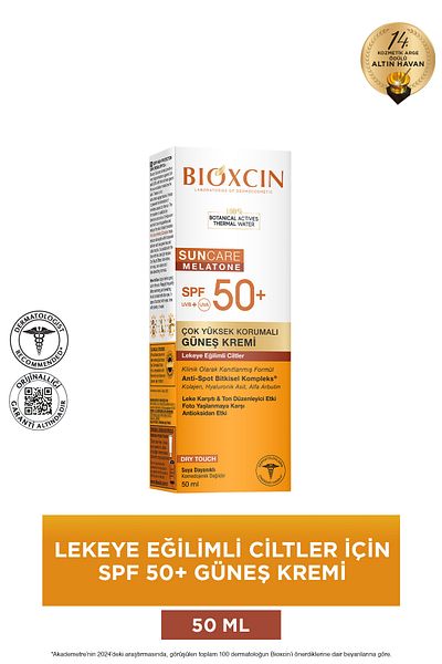 Bioxcin Blemish Sun Care - Spf 50 Sunscreen 50ml - Alpha Arbutin, Collagen and Hyaluronic Acid Prone Skin