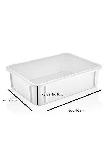 GastroPlast Küçük Boy Polipropilen Pızza Ve Hamur Teknesi ( Kapaklı ) 400x300...
