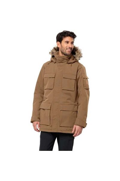 Jack Wolfskin Glacier Canyon Men's Outdoor Parka - 1107674 -5601 Brown