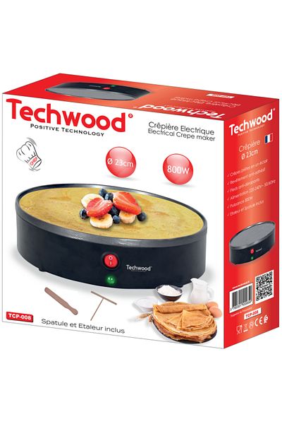 Techwood Elektrický palačinkárna Techwood TCP-008, 800W, 23cm