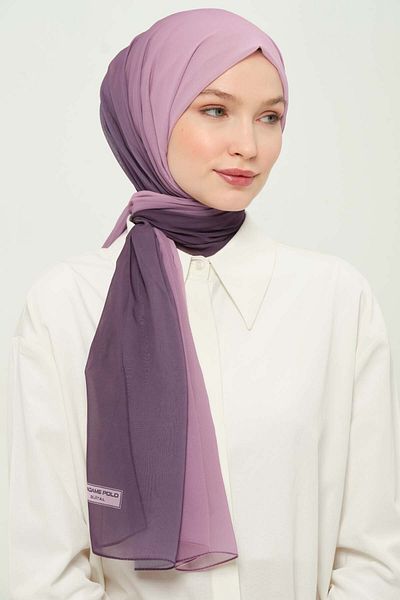 Madame Polo Digital Crepe Chiffon Shawl Breathable Wrinkle-Free Non-Slip 75X180 cm