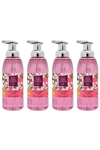 Eyüp Sabri Tuncer Japanese Cherry Foam Soap with Olive Oil 500ml X 4 Pieces