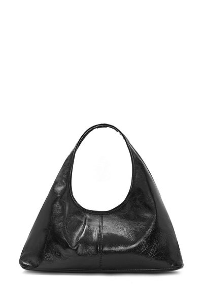 Derimod Women's Black Mini Classic Leather Shoulder Bag 25Sbd 247618