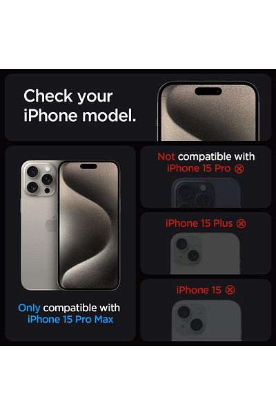 Spigen Spigen GLAStR EZ FIT for iPhone 15 Pro MAX Screen Protector with Sensor Protection 2 PACK