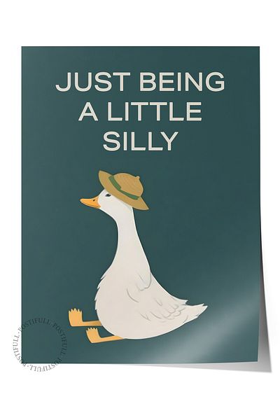 Postifull Unframed Poster, Silly Goose , Comfort Series Kitchen Wall Poster, No:108948