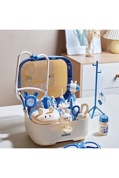 COOYA Doctor Kit for Kids, 41 PCS Pretend Play Medical Set with Doctor Costume with Electronic Stethoscope