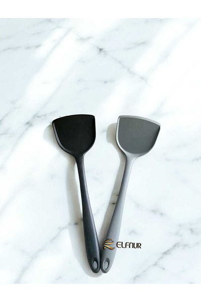 elfnur Fireproof Non-Stick Silicone Egg and Crepe Spatula - 32 cm