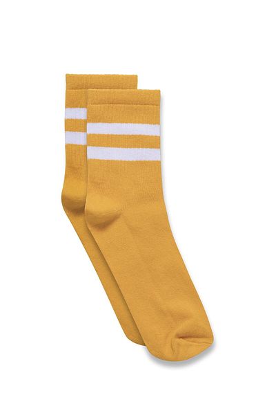 VAMOSCLO Striped Tennis Socks Orange