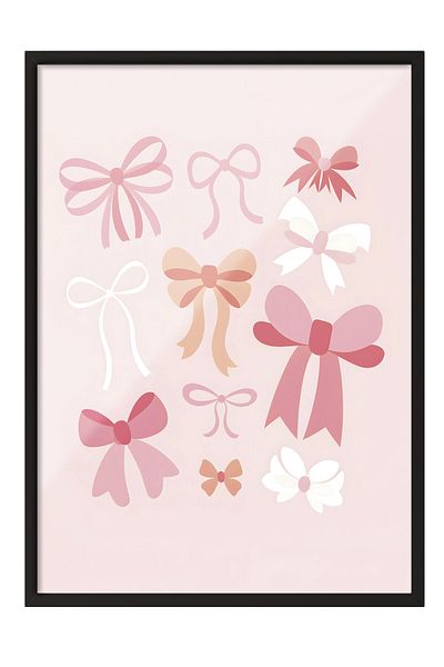 Postifull Black Framed Painting, Coquette, Comfort Series Kitchen Wall Painting, No:108946