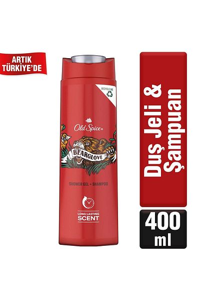 Old Spice Shower Gel & Shampoo 400 ml Bearglove-