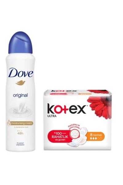 Dove Deodorant Orijinal 150ml+Kotex Normal-