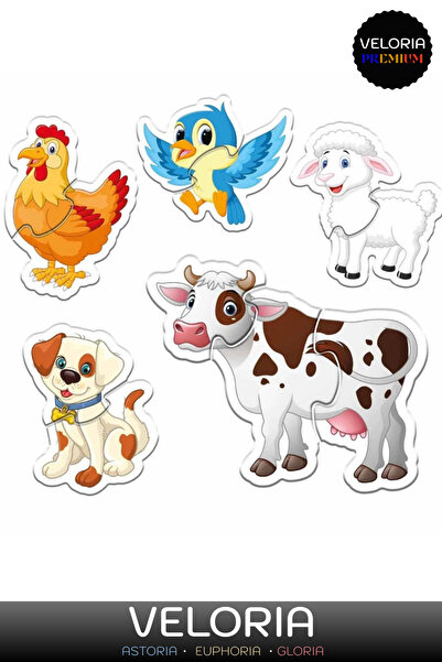 Genel Markalar Premium Zeka Geliştiren Eğitici Öğretici El Göz Koordinasyon Baby Puzzle Çiftlik Hayvanları Oyunu