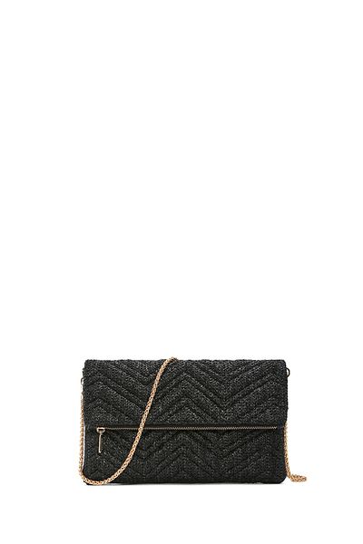 Derimod Women's Black Long Chain Strap Clutch Bag 25Sbd2214M7