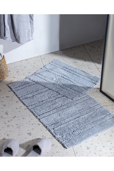 Madame Coco Chard 2-Pack Cotton Bath Mat - Gray