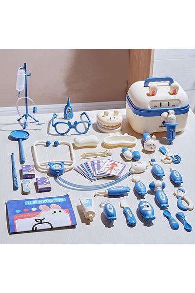 COOYA Doctor Kit for Kids, 41 PCS Pretend Play Medical Set with Doctor Costume with Electronic Stethoscope