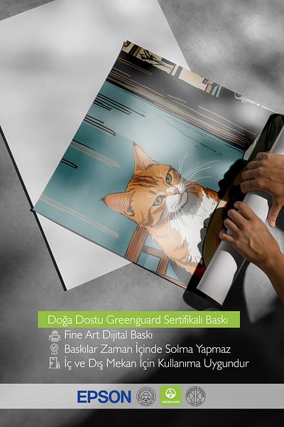 Postifull Poster fără încadrare, pisica portocalie cu spaghete, poster de perete de bucătărie din seria Comfort, NR:109089