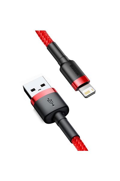 Baseus 3m Red Baseus USB Cable for iPhone14 13 12 11 Pro Max Xs X 8 Plus Cable 2.4A Fast Charging Cable for