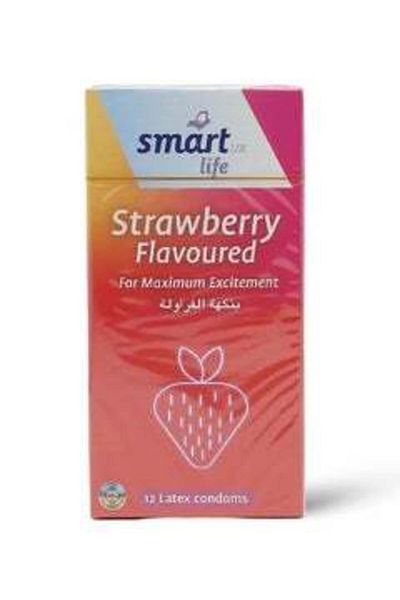 smart uk life Smart Yuki Life Strawberry Flavored Condoms Pack of 12