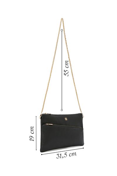 Derimod Women's Black Long Chain Strap Clutch Bag 25Sbd2213Ft