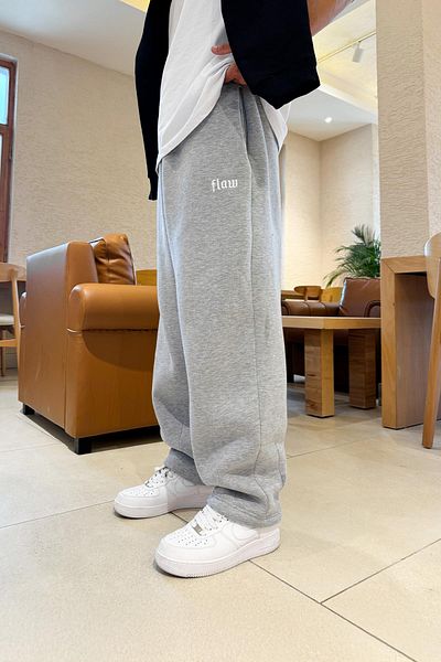 Flaw Wear Flaw Atelier Embroidery Leg Gray Melange Sweatpants