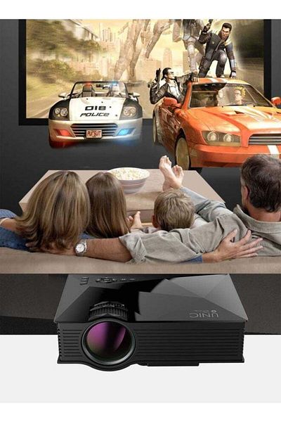 Generic Unic 5G WiFi Home Theater Projector UC46 Outdoor Bluetooth Projector, Dolby Audio, Wireless & Wired