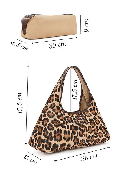 Derimod Geantă de damă Leopard Mini din piele 25SBD2476W2
