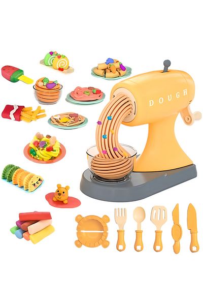 COOYA Kitchen Playset, Noodle Machine Dough Kit, Pasta Maker Play Set, for Girls Boys