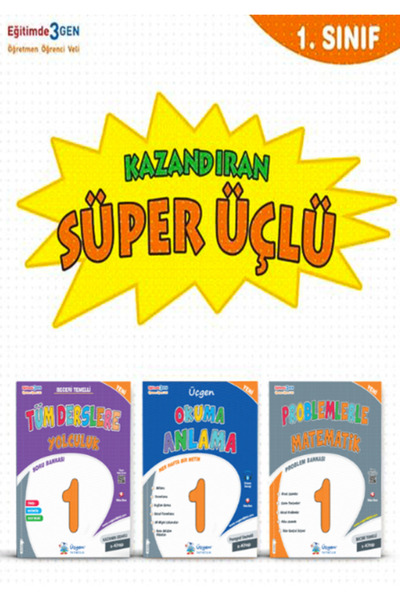 Üçgen Yayıncılık 1. Sınıf Süper Üçlü - Kazandıran Kitaplar