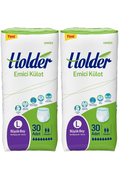 Holder Emici Külot Hasta Bezi Large Büyük 60 Adet