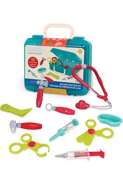 COOYA Pretend Play Doctor Set,Kids Nurse Toys,10 Pieces & Carry Case, Toddler Children House Call Playset